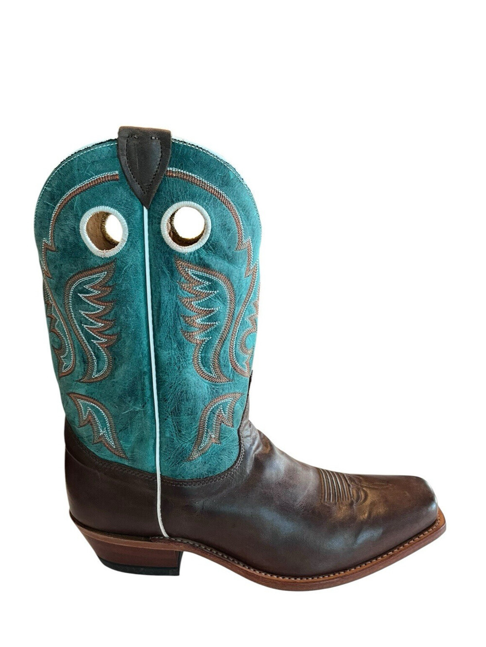 Justin Boots Cowboy Mens SZ 10 1/2EE Western Square Toe Bent Rail Collection